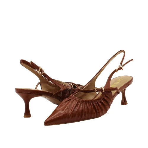 CHICONIC - Decollete' slingback cuoio - 282 2