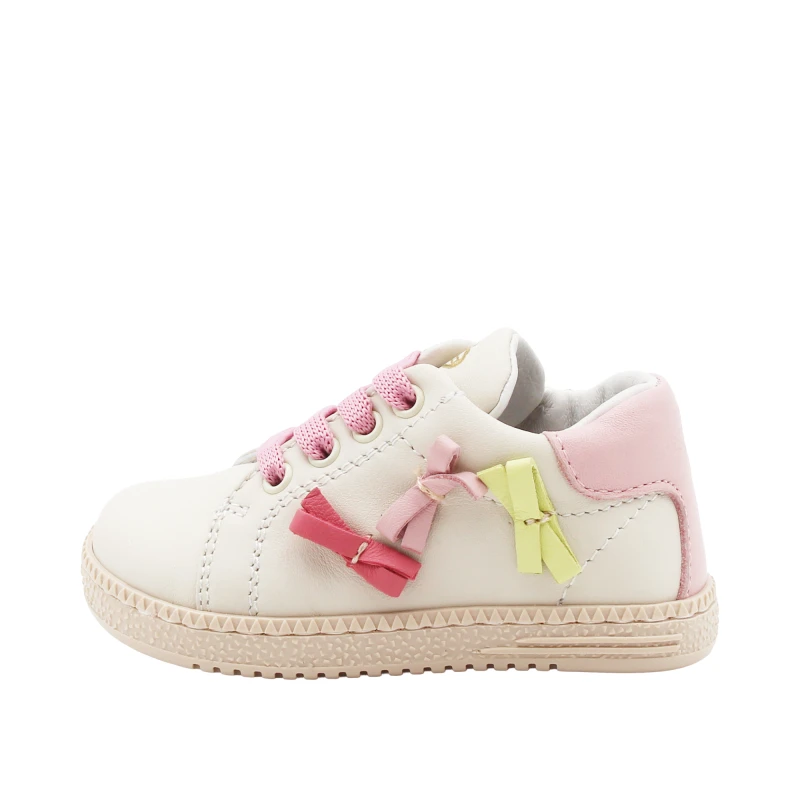 BALDUCCI - Sneakers beige con fiocchi colorati - csp6103r