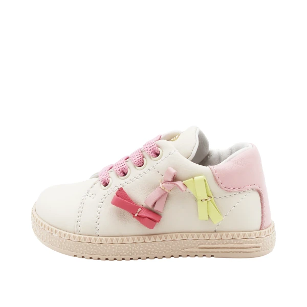 BALDUCCI - Sneakers beige con fiocchi colorati - csp6103r