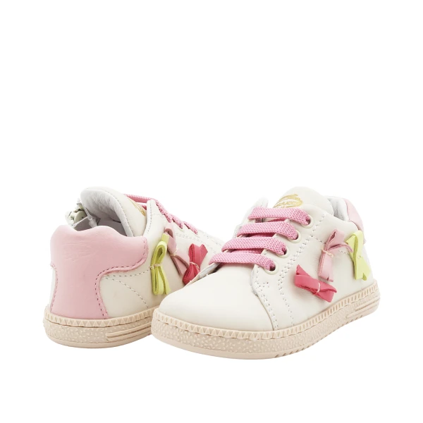 BALDUCCI - Sneakers beige con fiocchi colorati - csp6103r
