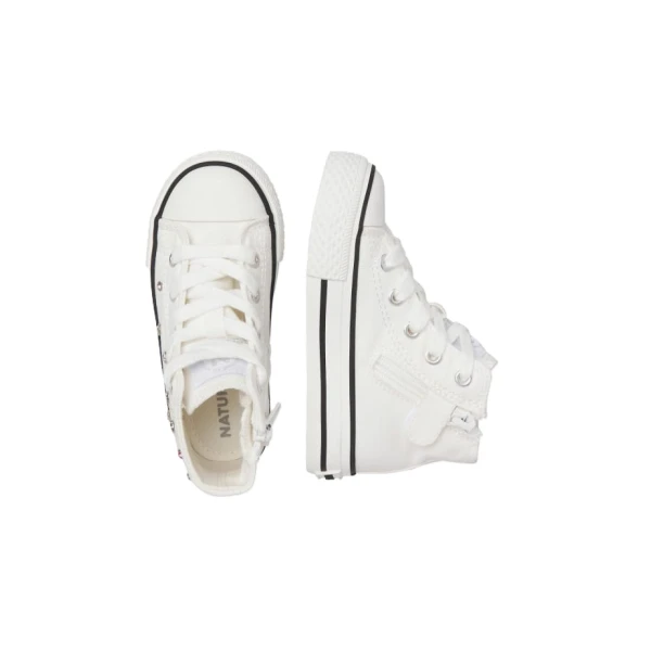 NATURINO - Sneakers bianca alta con strass - 0012018270-42-1n02