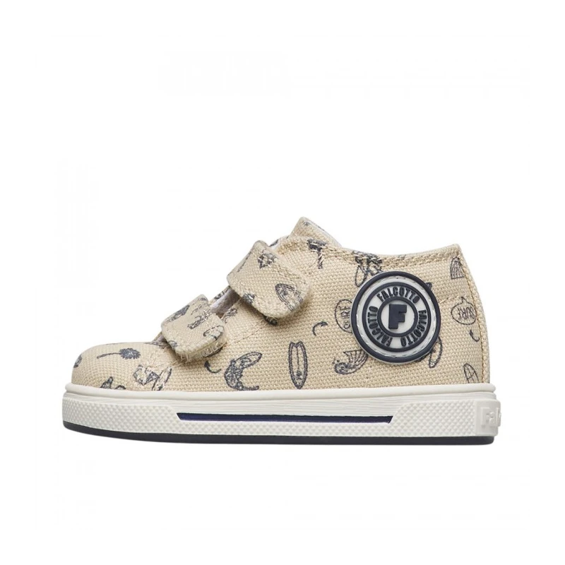 FALCOTTO - Sneakers beige con velcro - 0012019051.33.1e45