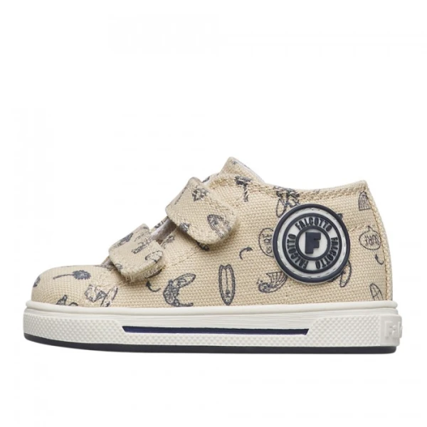 FALCOTTO - Sneakers beige con velcro - 0012019051.33.1e45
