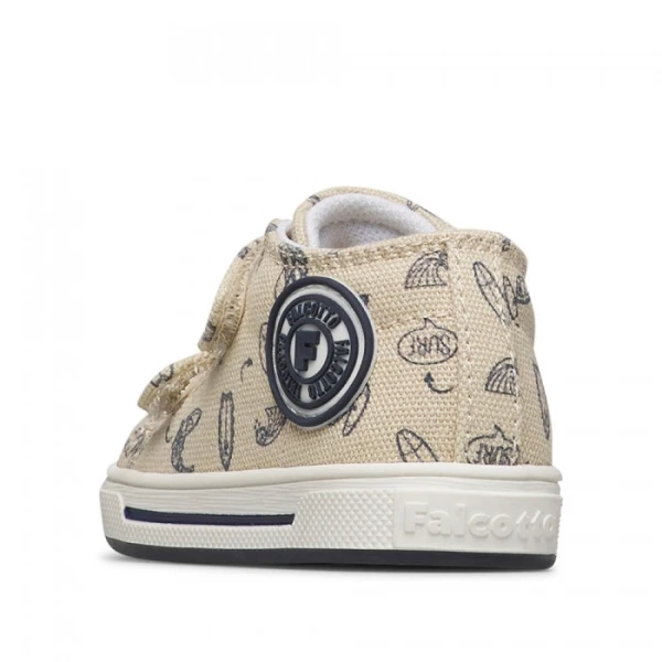 FALCOTTO - Sneakers beige con velcro - 0012019051.33.1e45