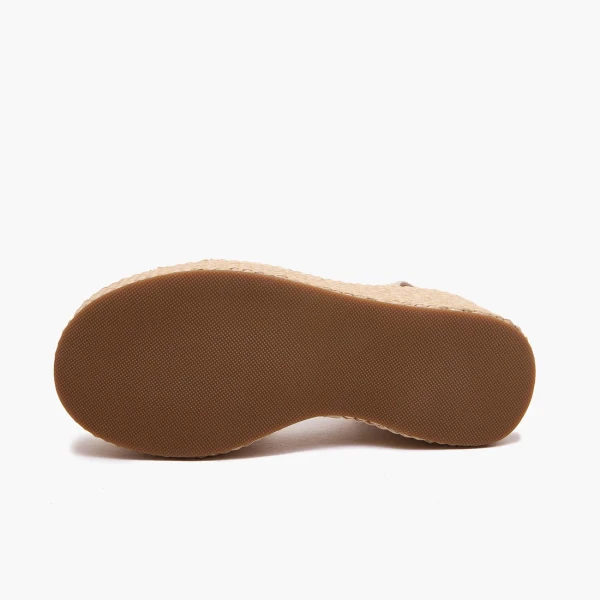 EMANUELLE VEE - Sandalo beige in raffia con pietre colorate -