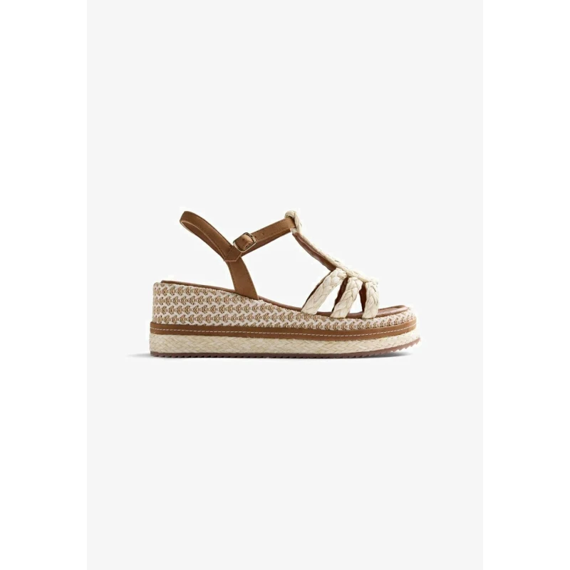 GIOSEPPO - Sandalo beige in raffia - 78112