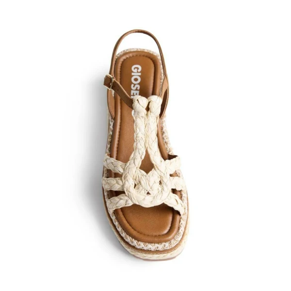 GIOSEPPO - Sandalo beige in raffia - 78112