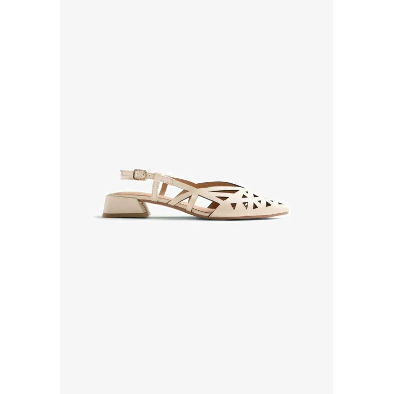 GIOSEPPO - Decollete' slingback beige traforata - 79209