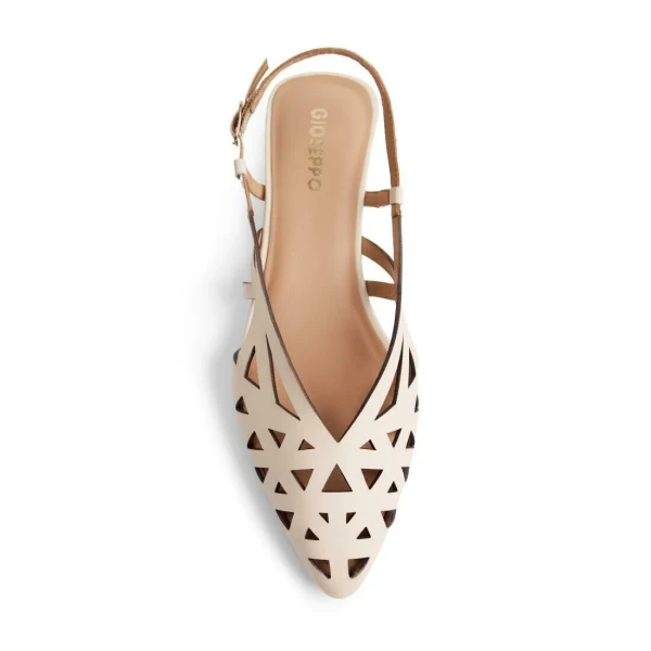 GIOSEPPO - Decollete' slingback beige traforata - 79209