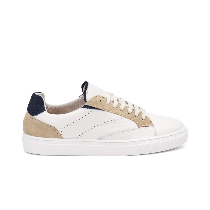 FRAU - Sneakers bianca e beige in pelle - 29m2