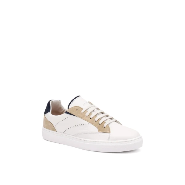 FRAU - Sneakers bianca e beige in pelle - 29m2