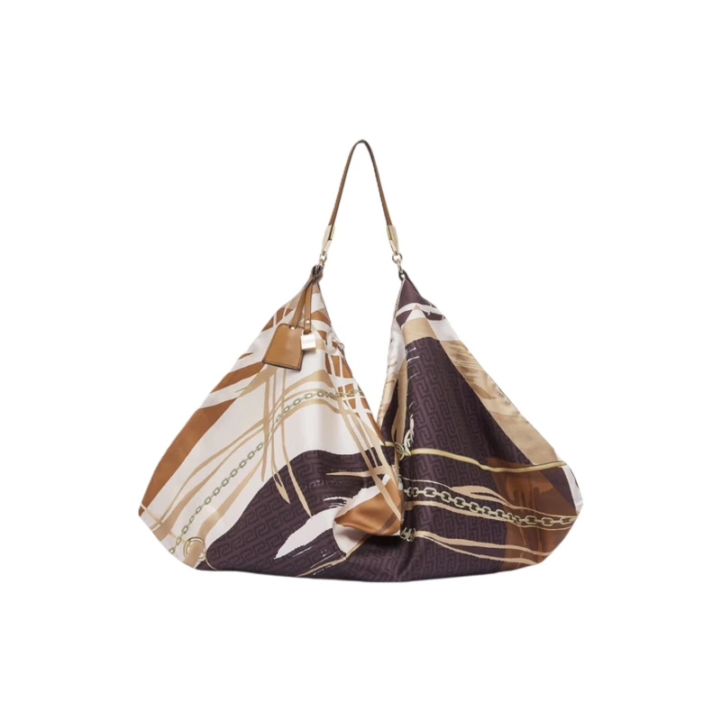 LIU JO - Borsa foulard fantasia cammello - aa6194t2745