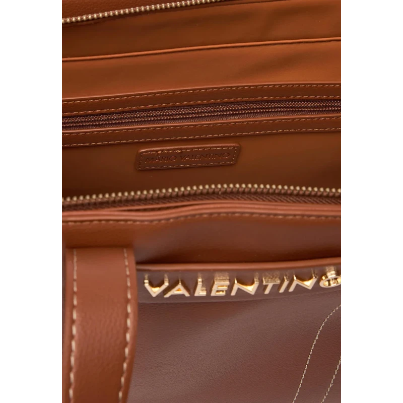 VALENTINO - Borsa cuoio shopping con logo - vbs9ob01