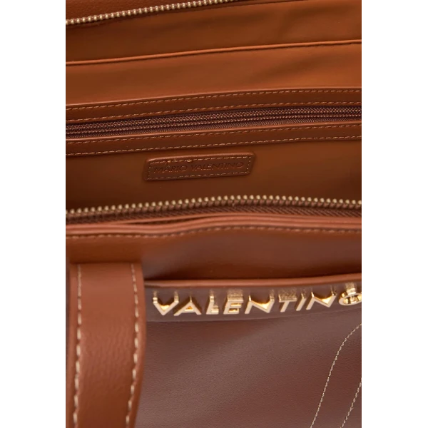 VALENTINO - Borsa cuoio shopping con logo - vbs9ob01
