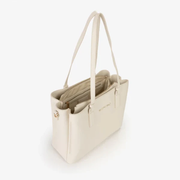 VALENTINO - Borsa beige shopping con logo - vbs9og01