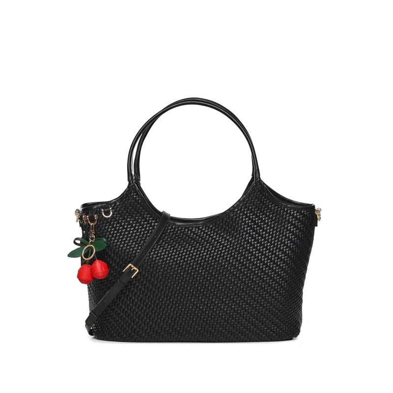 V73 - Borsa nera intrecciata - 73bs9o601