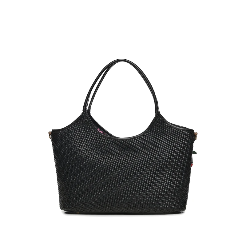 V73 - Borsa nera intrecciata - 73bs9o601