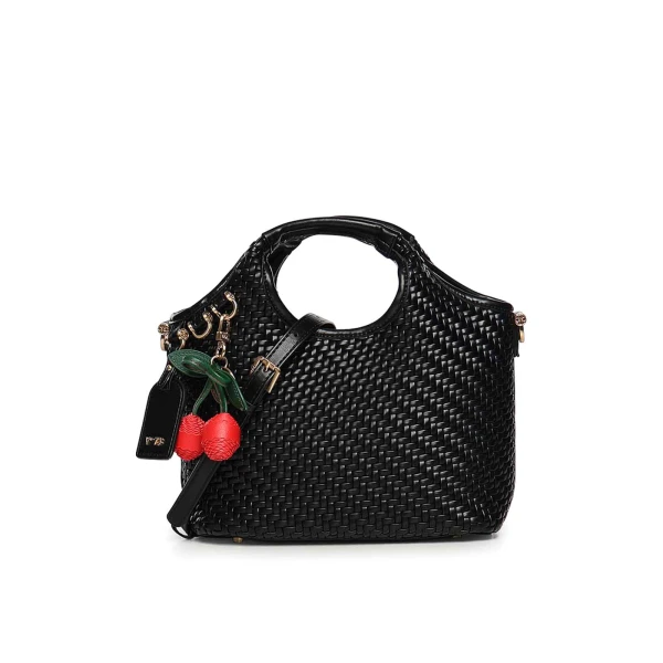 V73 - Borsa nera intrecciata - 73bs9o602