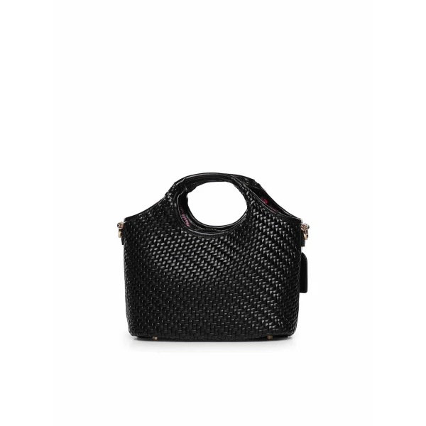 V73 - Borsa nera intrecciata - 73bs9o602