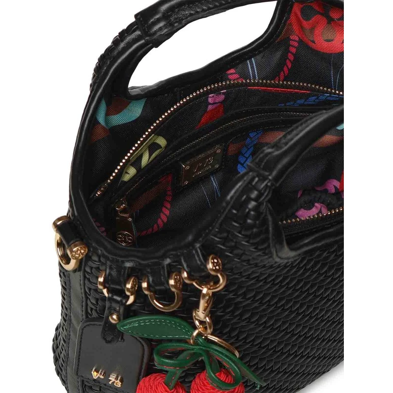 V73 - Borsa nera intrecciata - 73bs9o602