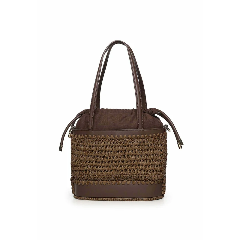 V73 - Borsa marrone in raffia - 73bs9m303