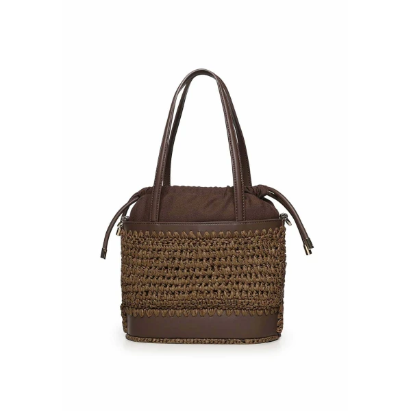 V73 - Borsa marrone in raffia - 73bs9m303