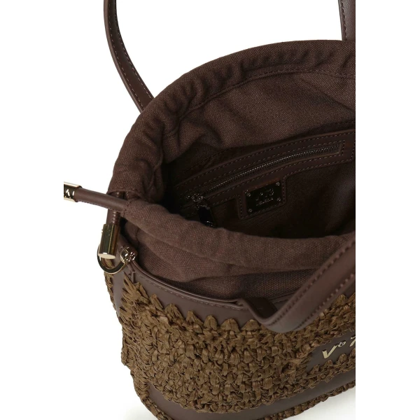 V73 - Borsa marrone in raffia - 73bs9m303