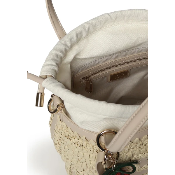 V73 - Borsa beige in raffia - 73bs9m303