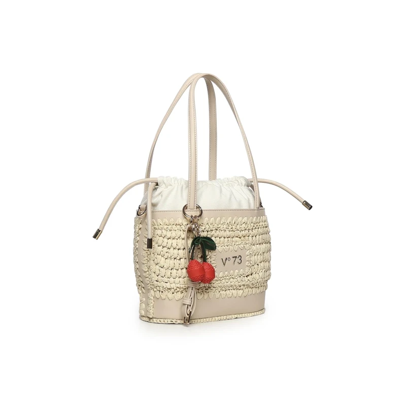 V73 - Borsa beige in raffia - 73bs9m303