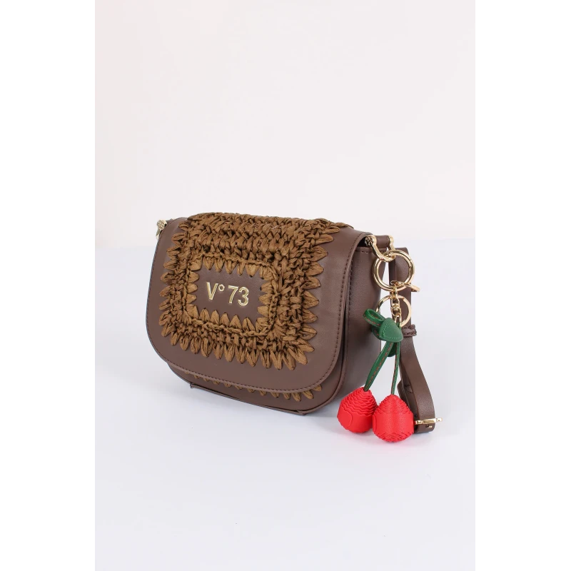 V73 - Borsa marrone in raffia - 73bs9m304