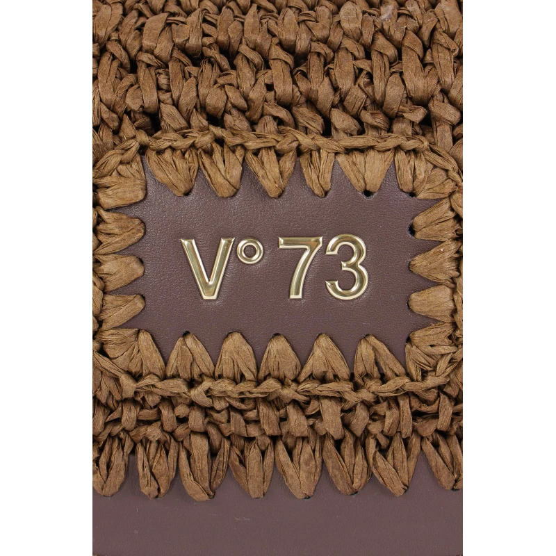 V73 - Borsa marrone in raffia - 73bs9m304
