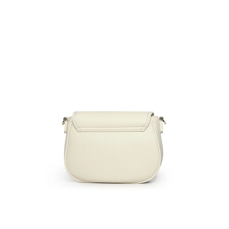 V73 - Borsa bianca con chiusura bambu' - 73bs9m607