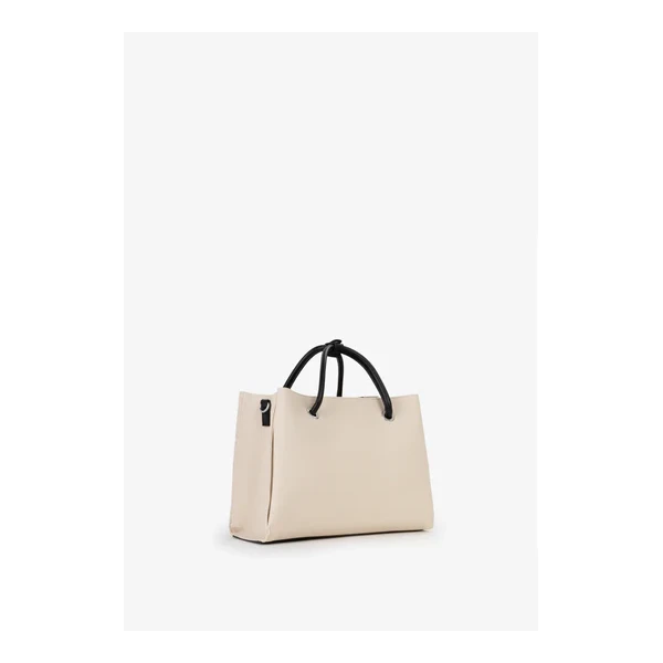 VALENTINO - Borsa beige e nera in tessuto - vbsa0d02