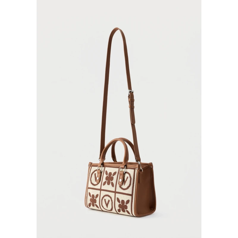VALENTINO - Borsa beige e cuoio in tessuto - vbs9xf04