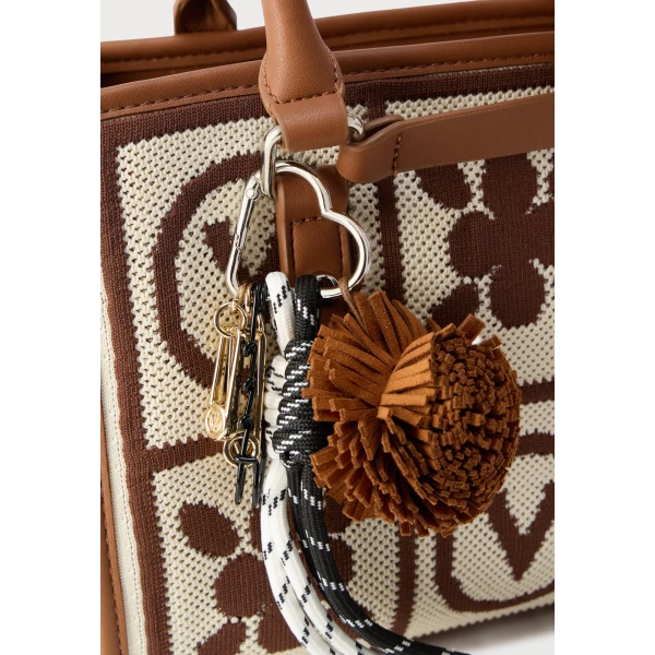 VALENTINO - Borsa beige e cuoio in tessuto - vbs9xf04