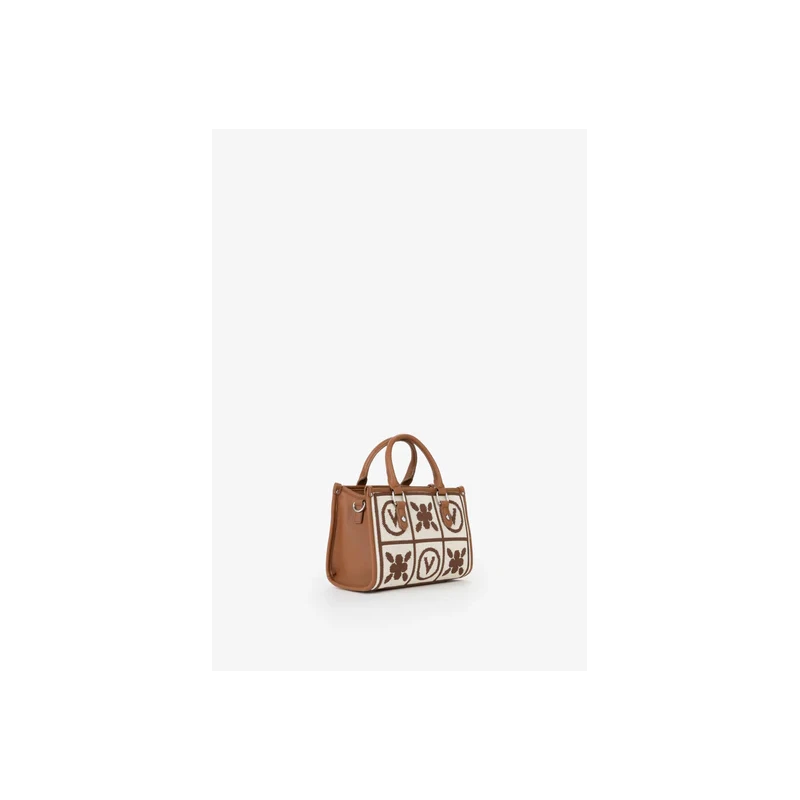 VALENTINO - Borsa beige e cuoio in tessuto - vbs9xf05
