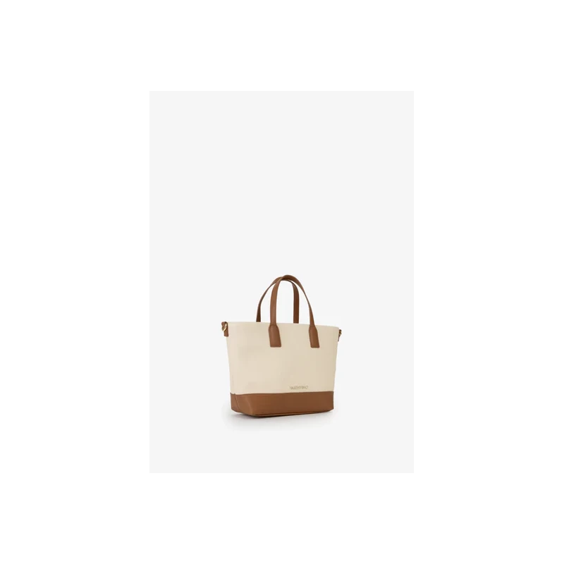VALENTINO - Borsa beige e cuoio in tessuto - vbs9ps04