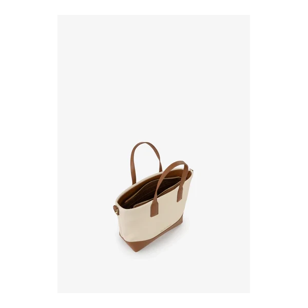 VALENTINO - Borsa beige e cuoio in tessuto - vbs9ps04