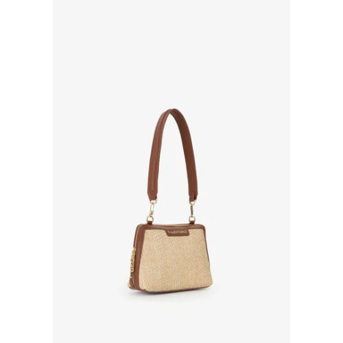 VALENTINO - Borsa beige e cuoio in raffia - vbs9r942 2