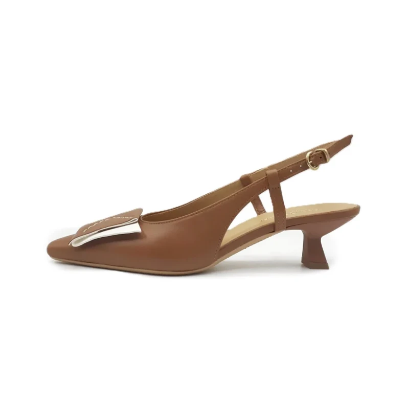 LORENZO MARI - Decolletè slingback cuoio - cindy 06