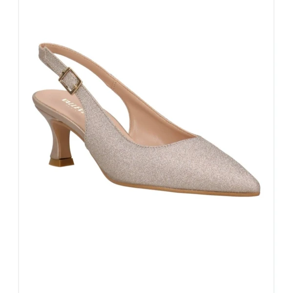 VALLEVERDE - Decollete slingback platino - 19040c