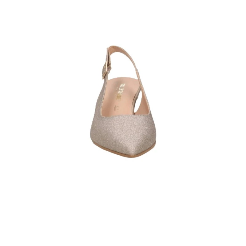 VALLEVERDE - Decollete slingback platino - 19040c