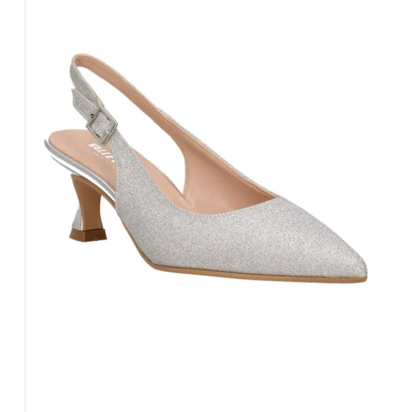 VALLEVERDE - Decollete slingback argento - 19040c