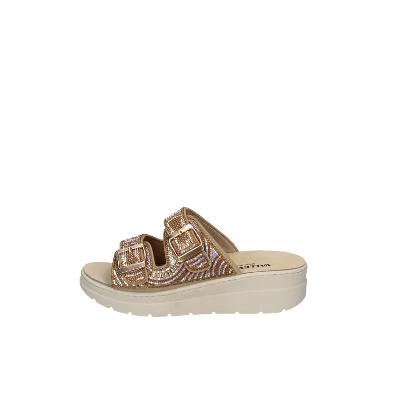 VALLEVERDE - Ciabatta bronzo con strass - 55603