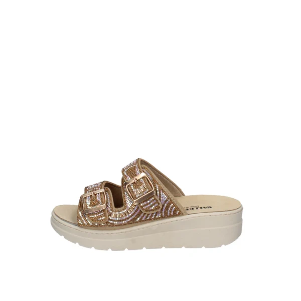 VALLEVERDE - Ciabatta bronzo con strass - 55603