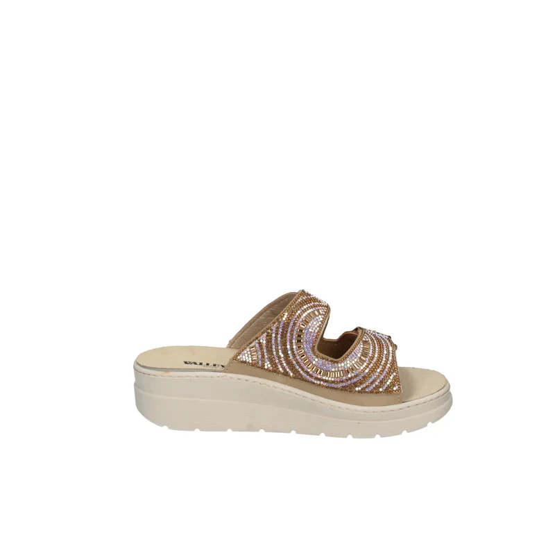 VALLEVERDE - Ciabatta bronzo con strass - 55603
