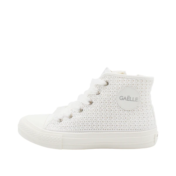 GAELLE - Sneakers bianca in raffia - gv0017t