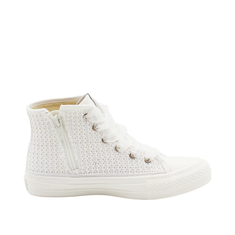 GAELLE - Sneakers bianca in raffia - gv0017t
