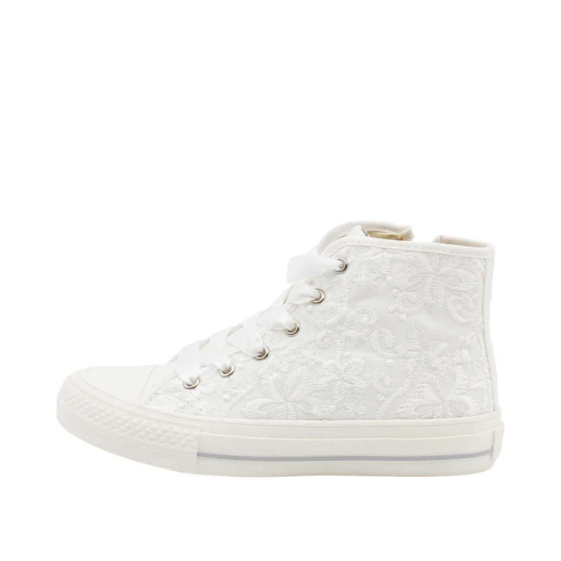 GAELLE - Sneakers bianca in raffia - gv0015t