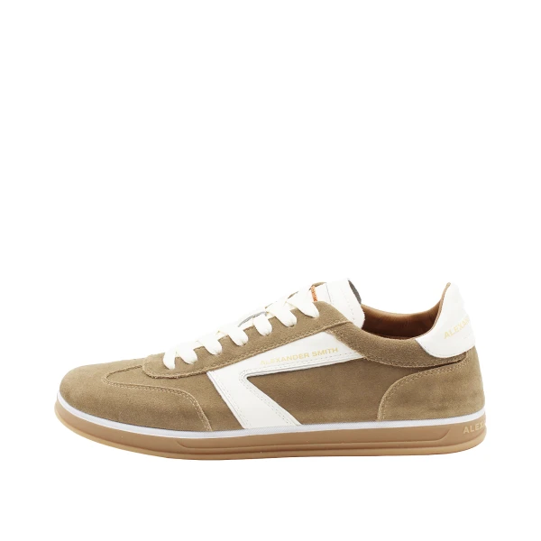 ALEXANDER SMITH - Sneakers beige e bianca in camoscio - tmm3350